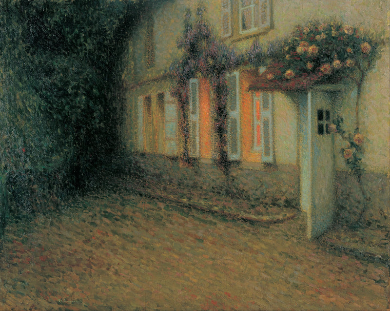 Rosas y glicinas en la casa - Henri Le Sidaner