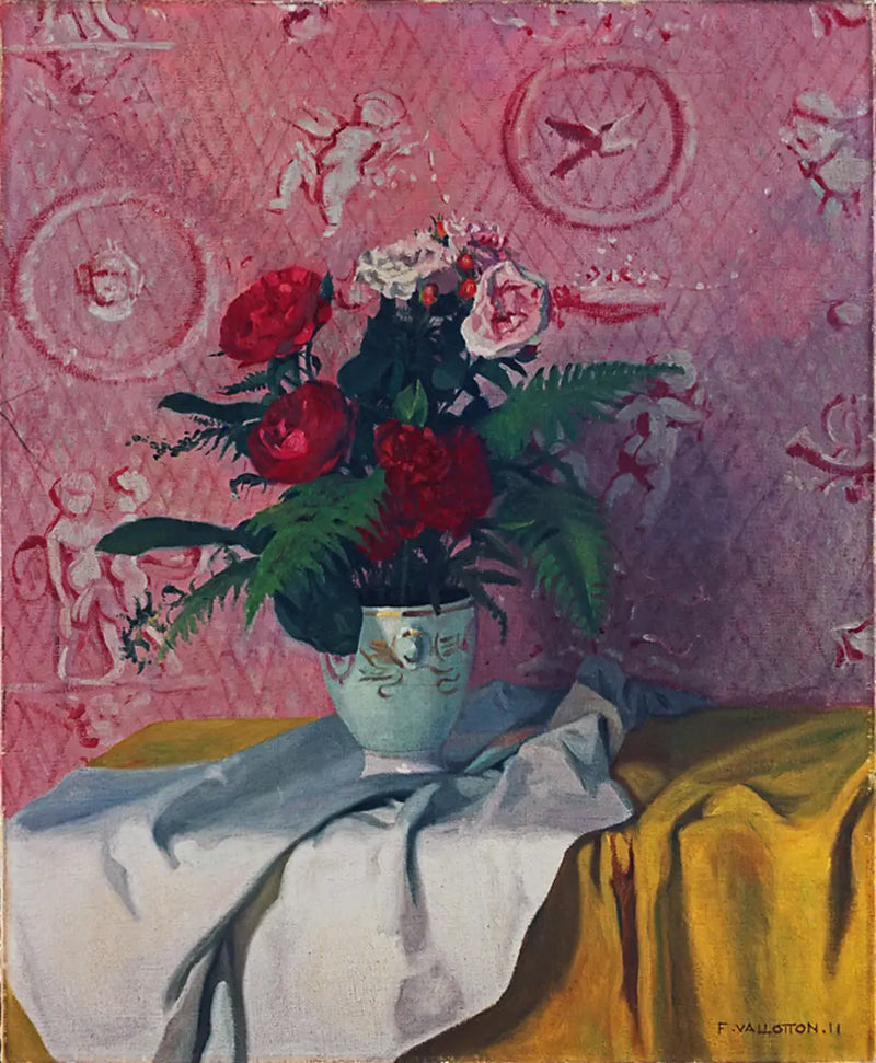 Rosas rojas y blancas - Félix Vallotton