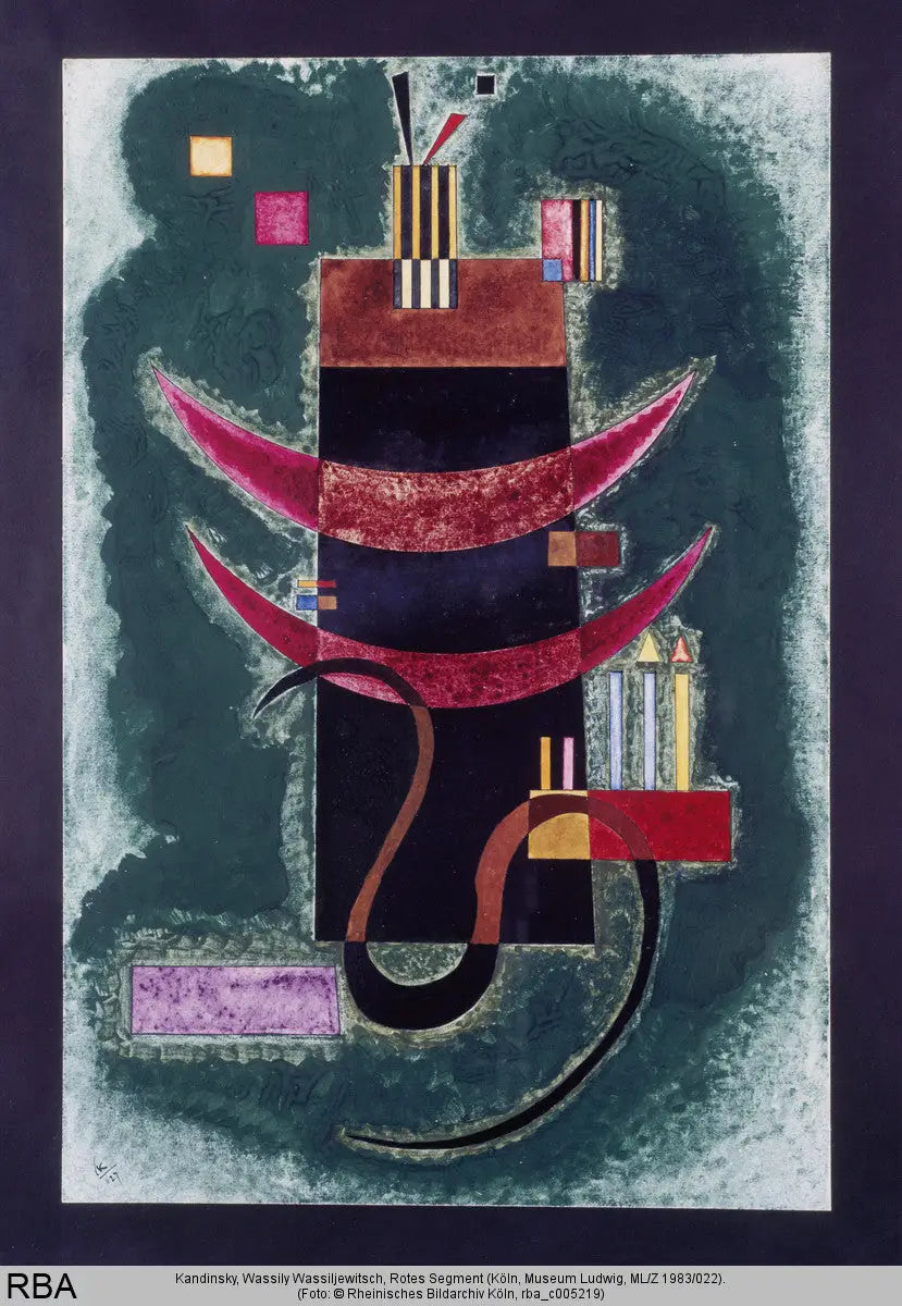 Rotes Segment - Vassily Kandinsky image 1 copie peinte à la main à l’huile