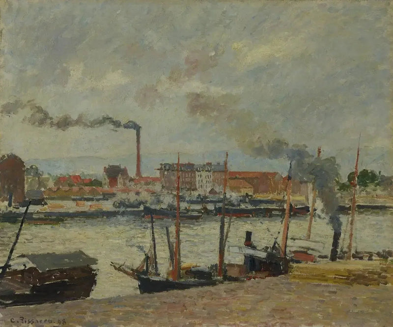 Ruan. Muelle de la Bolsa, lluvia - Camille Pissarro