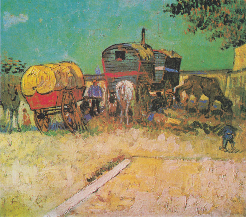 Las Caravanas, campamento de bohemios en los alrededores de Arles - Vincent van Gogh