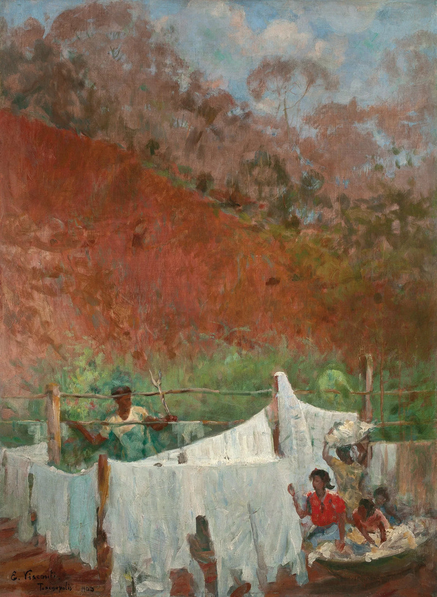Roupa estendida - Eliseu Visconti