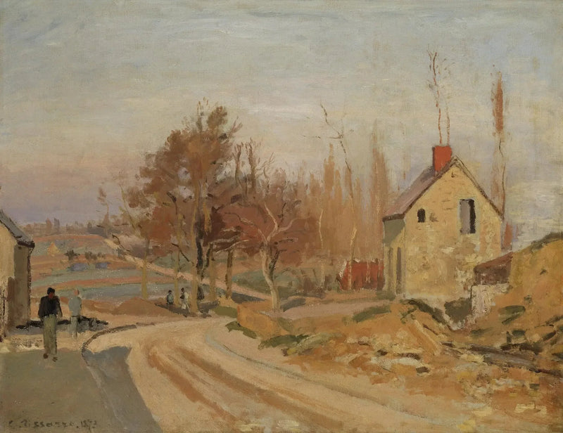 Ruta de Osny a Pontoise, helada blanca - Camille Pissarro