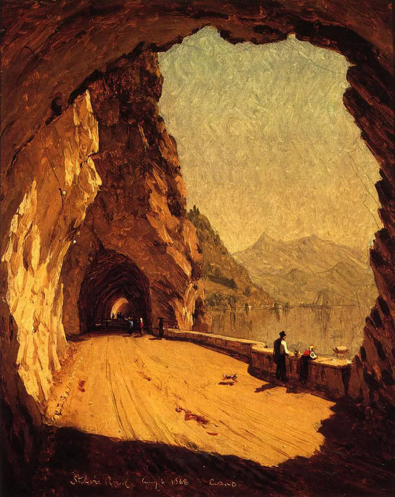 Ruta del Stelvio junto al lago de Como - Sanford Robinson Gifford
