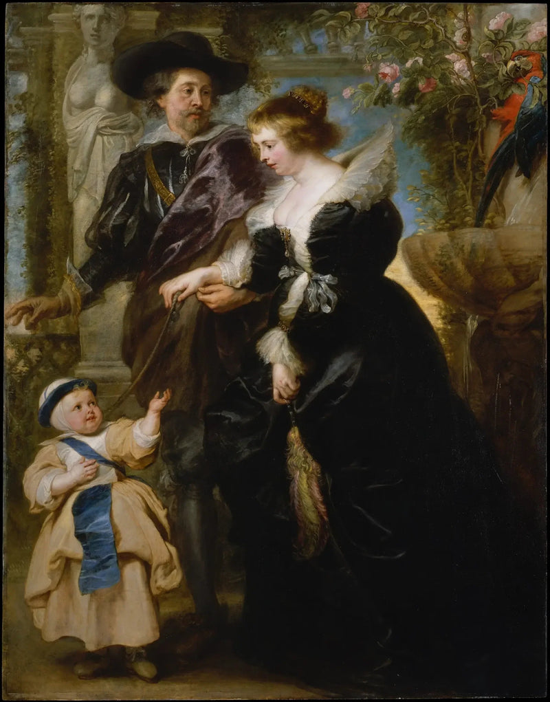 Rubens, su esposa Hélène Fourment (1614-1673) y uno de sus hijos - Peter Paul Rubens