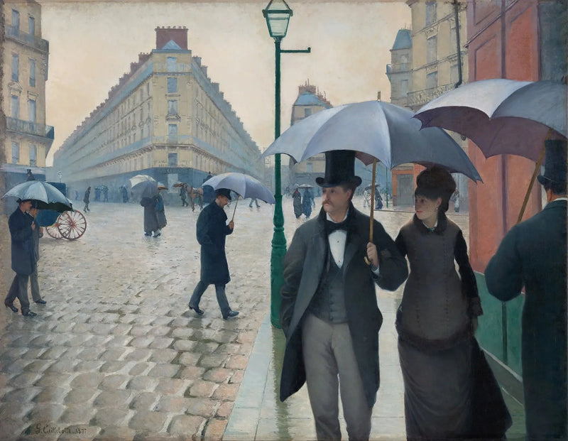 Calle de París, tiempo de lluvia - Gustave Caillebotte