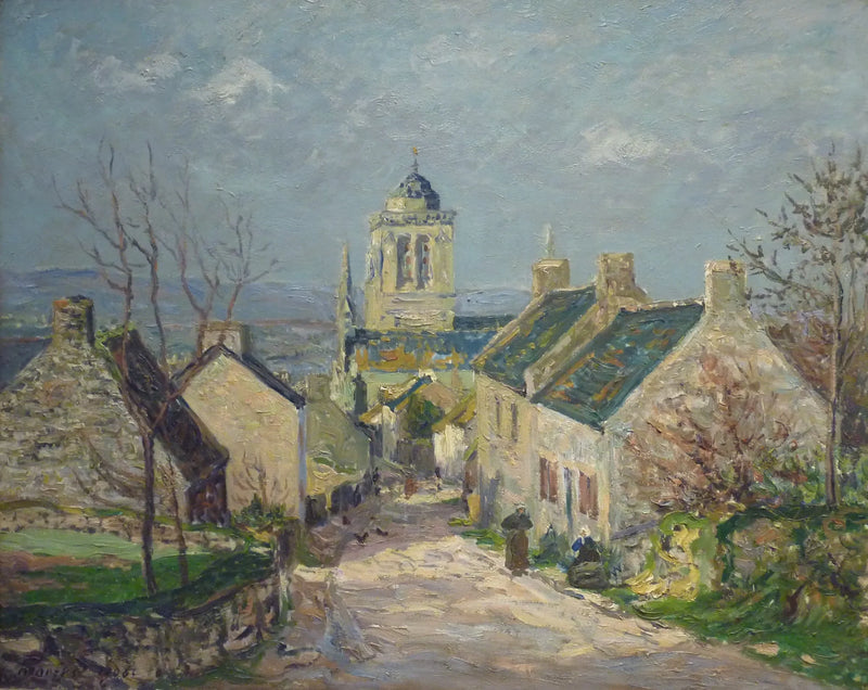 calle descendente en Locronan - Maxime Maufra
