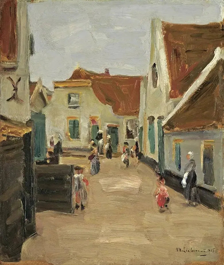 Calle del pueblo en Noordwijk - Max Liebermann