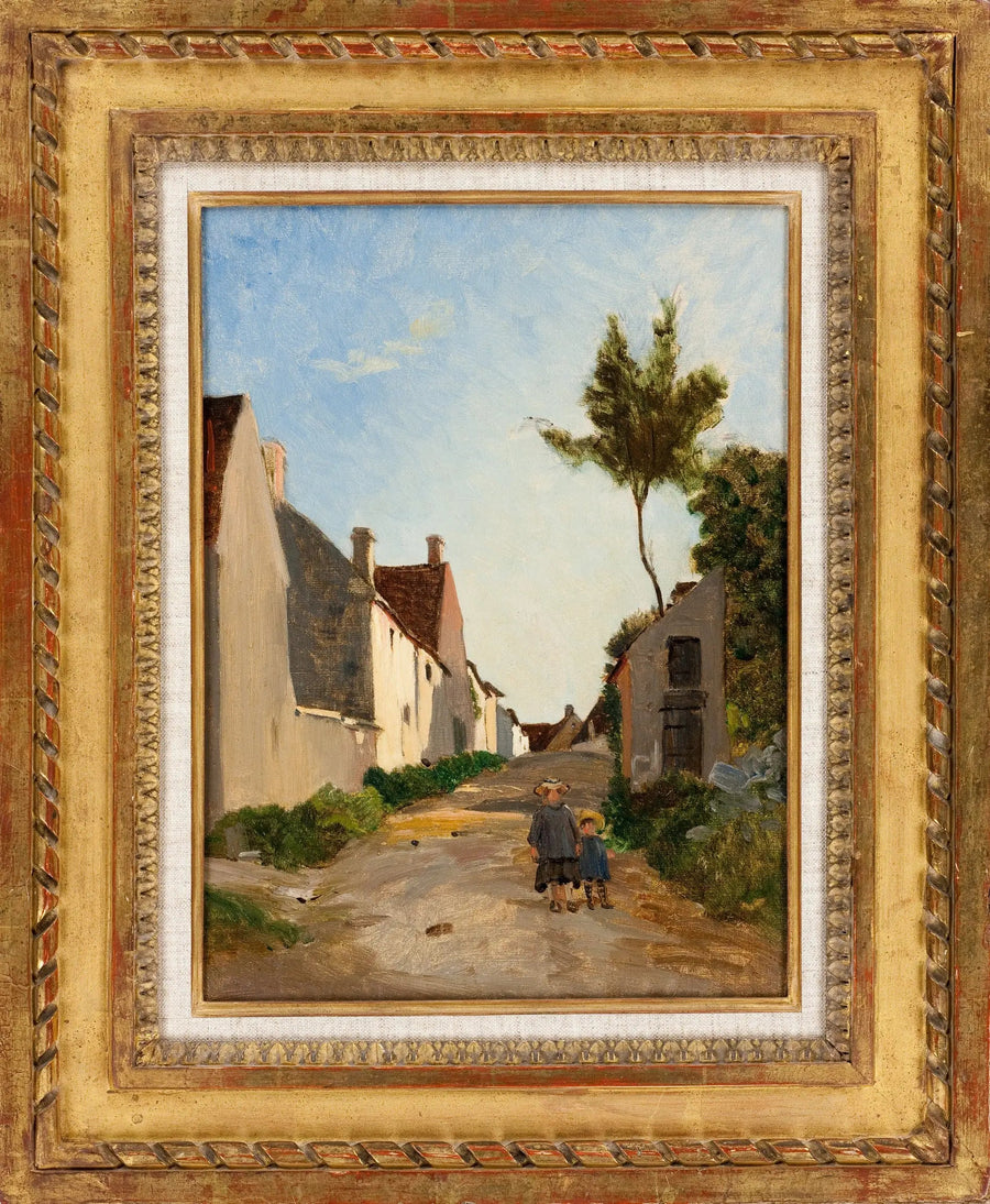 Calle del pueblo, Chailly - Frédéric Bazille