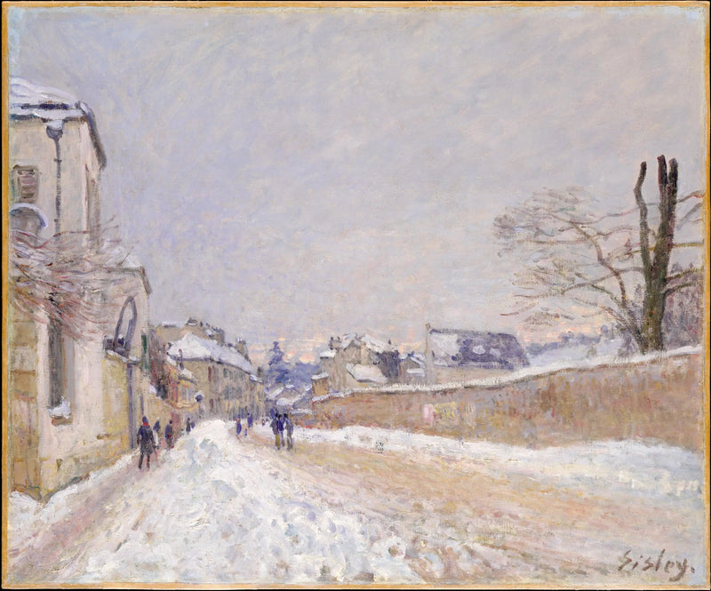 Calle Eugène Moussoir en Moret: El invierno - Alfred Sisley