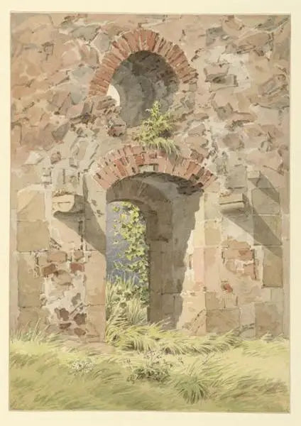 Ruina de la puerta de Heiligen Kreuz, Meissen - Caspar David Friedrich
