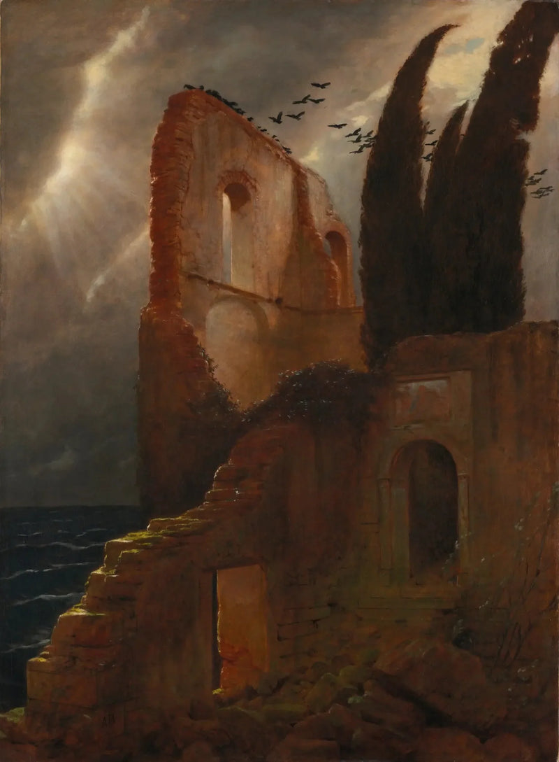 Ruina cerca del mar - Arnold Böcklin