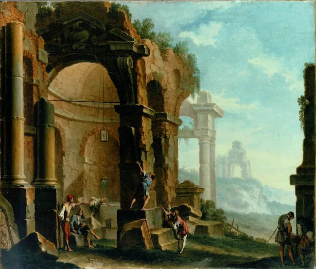 Ruinas antiguas con personajes - Sebastiano Ricci