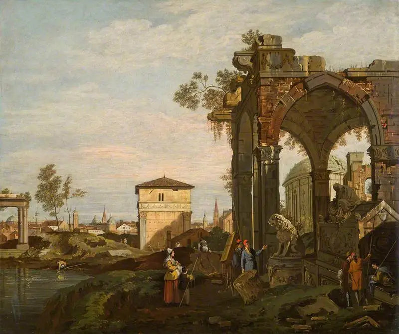 Ruinas con figuras - Canaletto