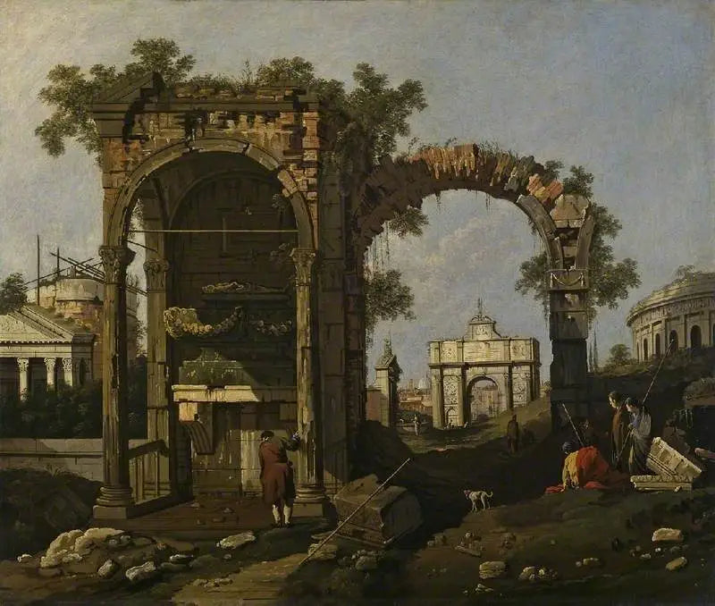 Ruinas con figuras - Canaletto