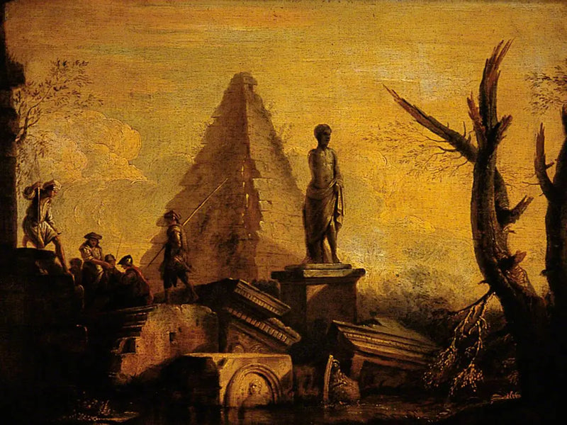 Ruinas con la tumba de Cestio - Giovanni Paolo Panini