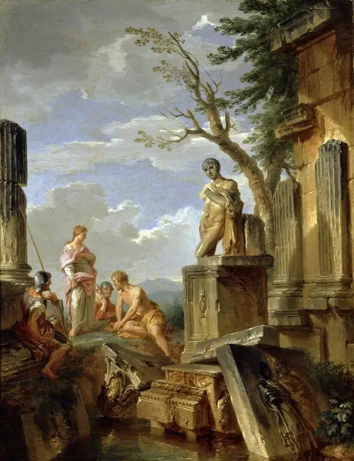 Ruinas con una sibila y otras figuras - Giovanni Paolo Panini