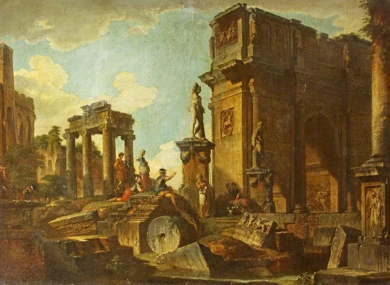 Ruinas clásicas con el arco de Constantino - Giovanni Paolo Panini