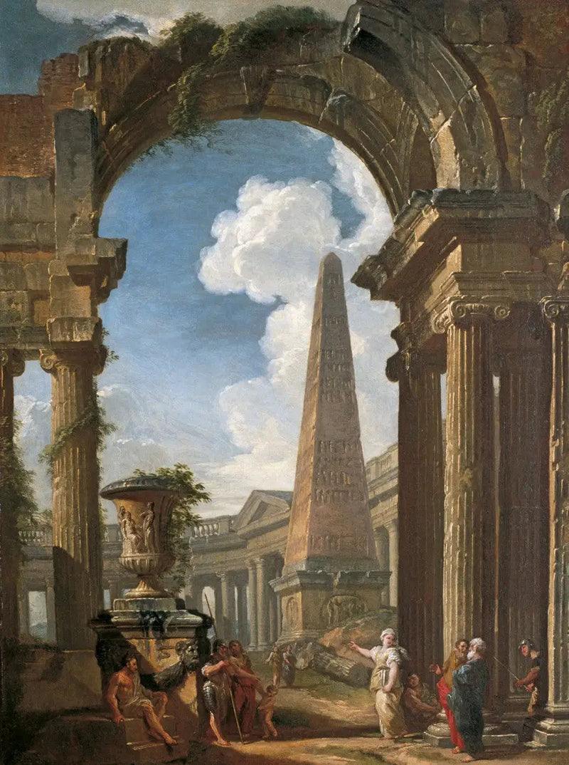 Ruinas de un templo con una sibila - Giovanni Paolo Panini