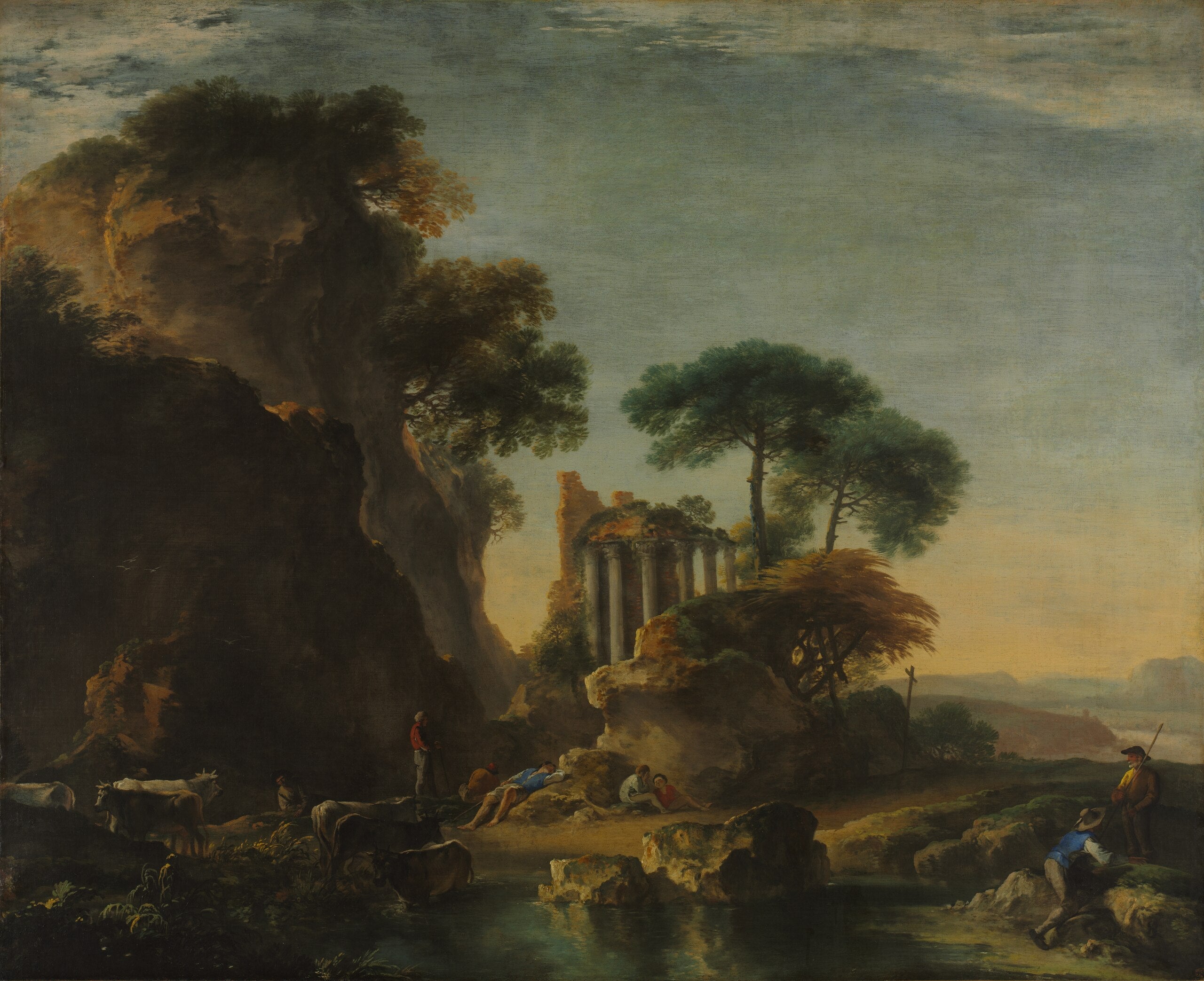 Ruines dans un paysage rocheux - Salvator Rosa image 1 reproduction réalisée par Alpha Reproduction