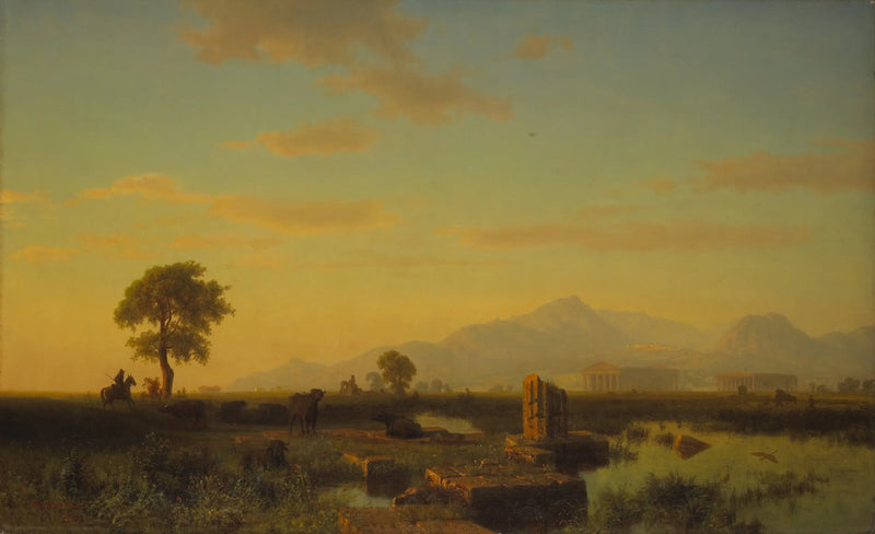 Ruinas de Paestum - Albert Bierstadt