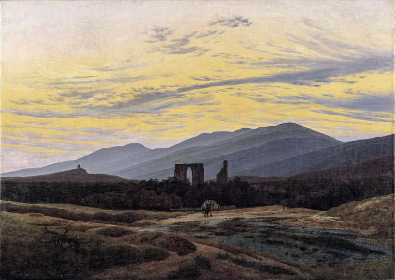 ruinas del monasterio de Eldena en la cordillera de los Gigantes - Caspar David Friedrich