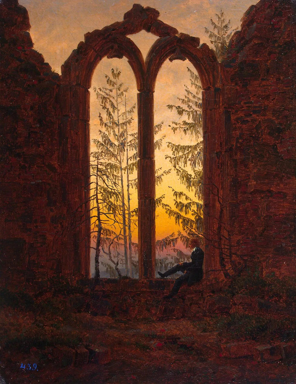 ruines du monastère d'Oybin - Caspar David Friedrich image 1 tableau peint à l’huile sur toile