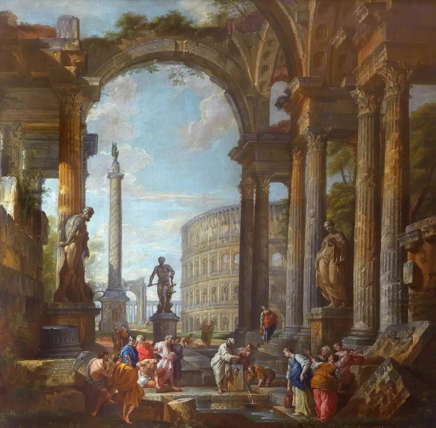 Ruinas romanas con figuras - Giovanni Paolo Panini