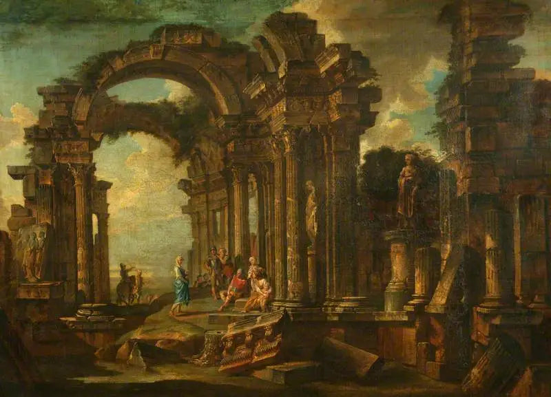 Ruinas romanas con figuras - Giovanni Paolo Panini