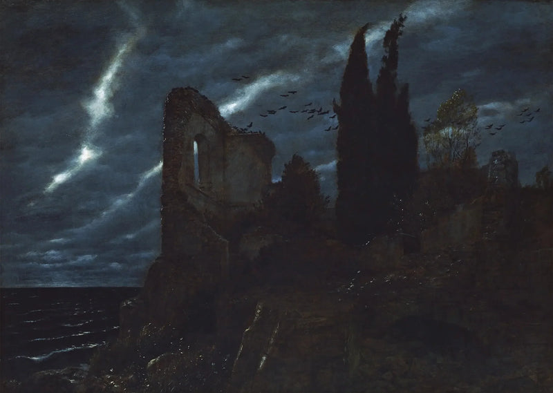 Ruinas en la costa - Arnold Böcklin