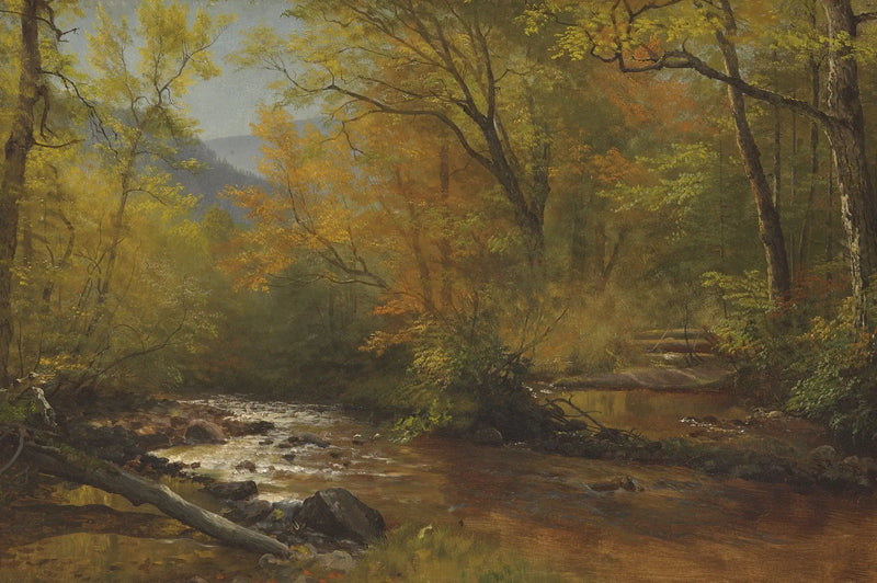 Arroyo en el bosque - Albert Bierstadt