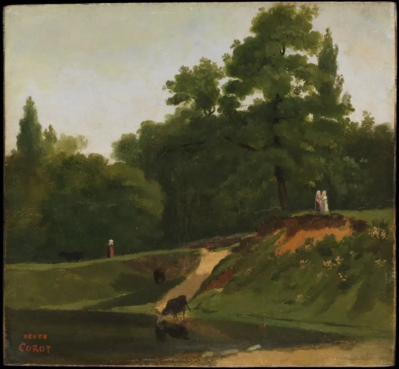 Arroyo cerca de la propiedad de Corot, Ville d'Avray - Jean-Baptiste Camille Corot