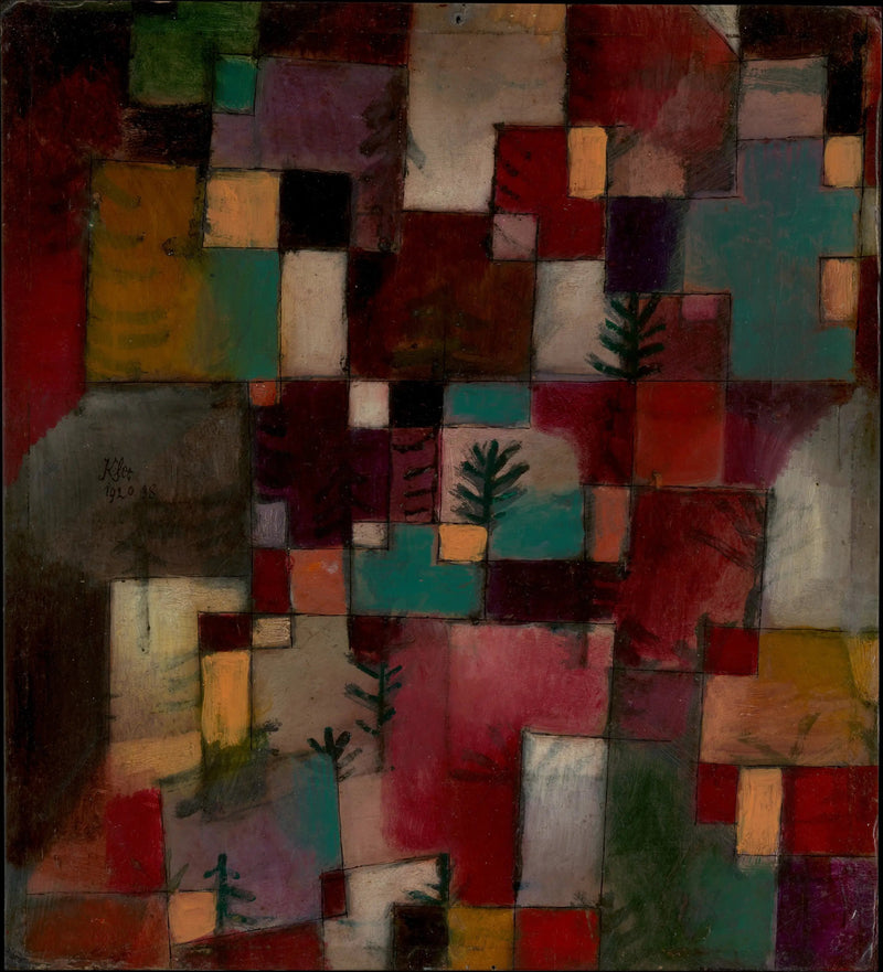 Ritmos rojo-verde y violeta-amarillo - Paul Klee