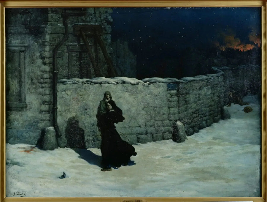 Hermana de la Caridad salvando a un niño. Episodio del asedio de París - Gustave Doré