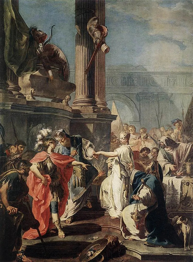 Sacrificio de Políxena - Giovanni Battista Pittoni
