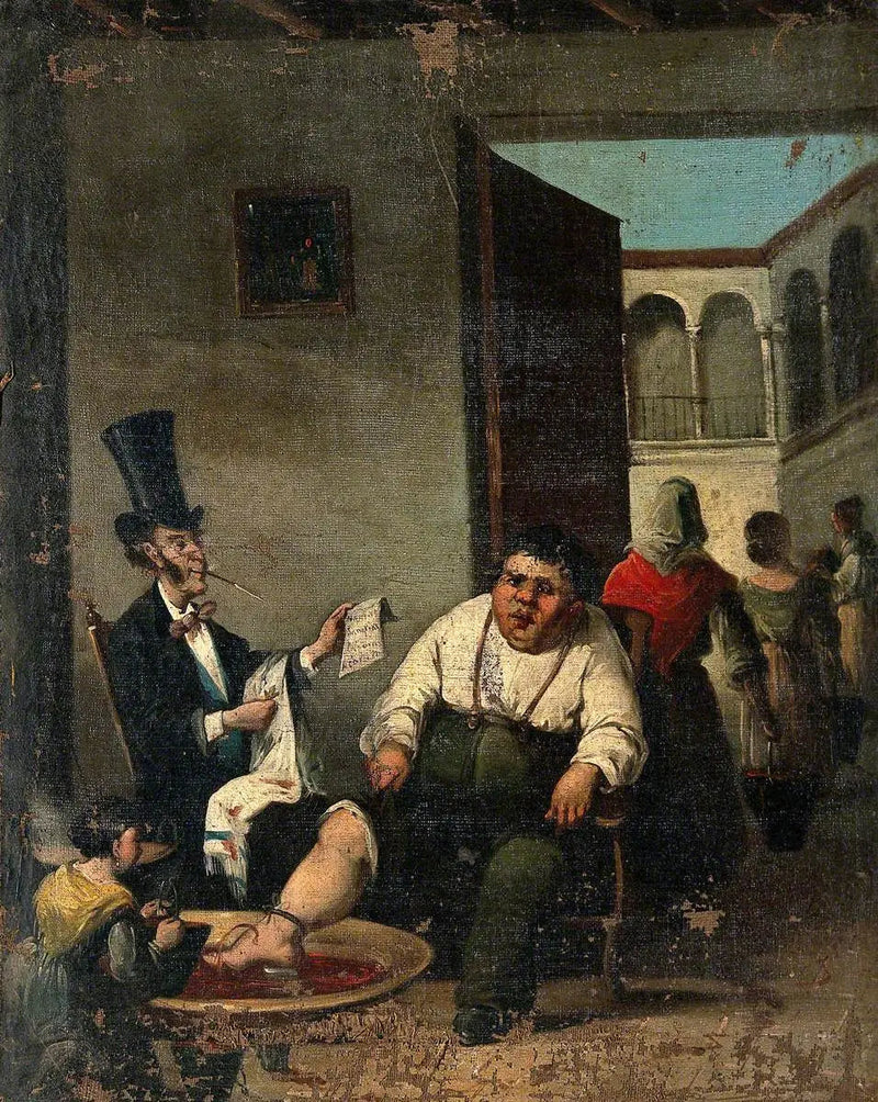Sangría del pie - Honoré Daumier