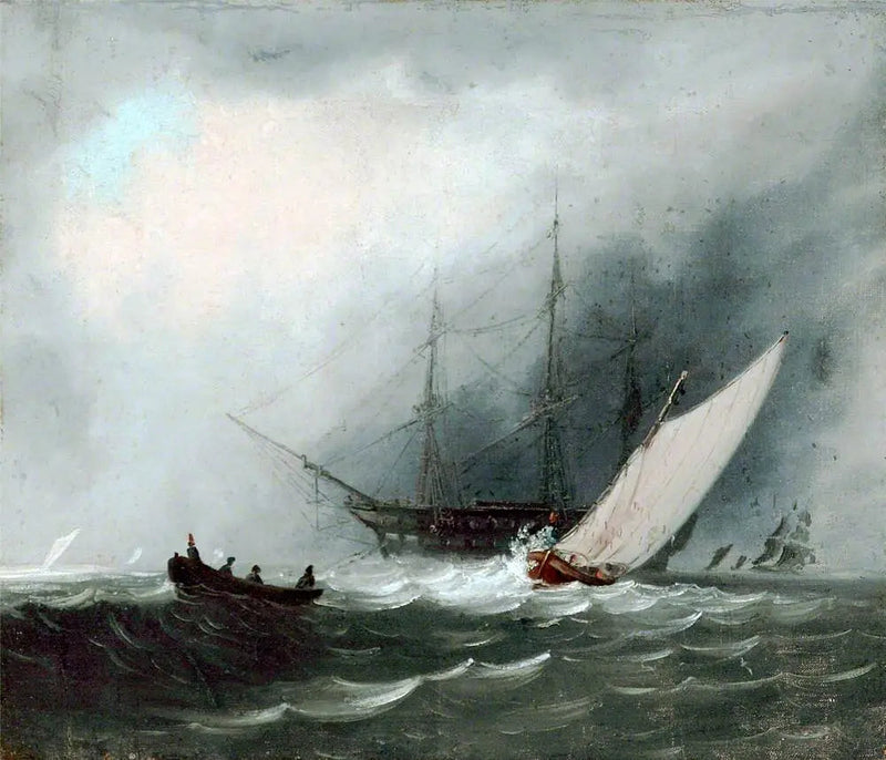 Barco de Vela (Navío de Guerra) - J. M. W. Turner