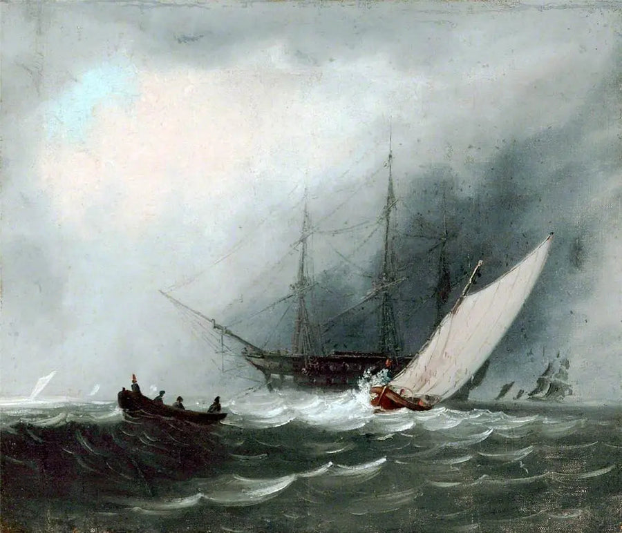 Barco de Vela (Navío de Guerra) - J. M. W. Turner