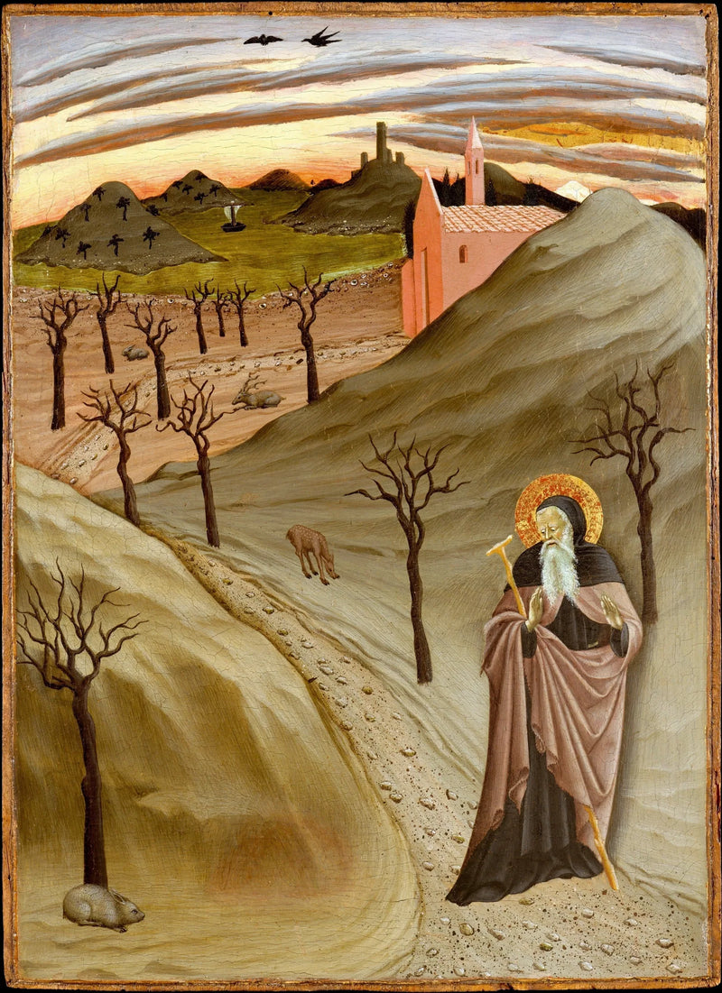 San Antonio abad en el desierto - Maestro de la Osservanza