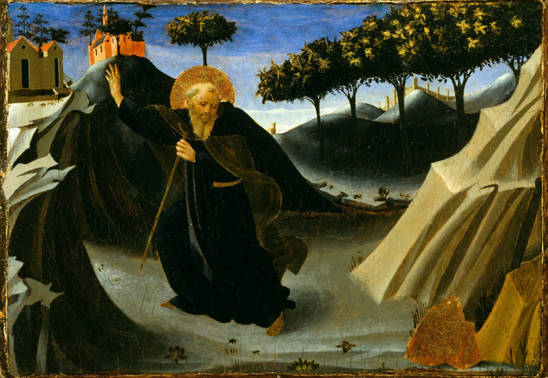 San Antonio Abad evitando la misa de oro - Fra Angelico