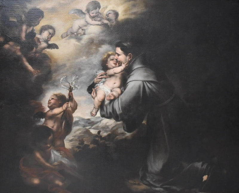 San Antonio de Padua adorando al Niño Jesús - Bartolomé Esteban Murillo