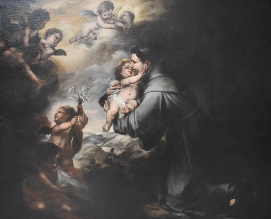 San Antonio de Padua adorando al Niño Jesús - Bartolomé Esteban Murillo