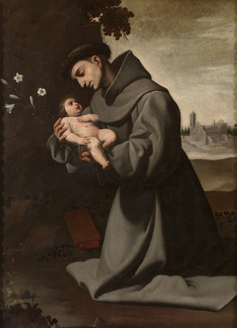 San Antonio de Padua con el Niño Jesús - Francisco de Zurbarán