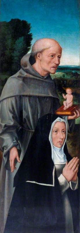 San Antonio de Padua con una monja - Gérard David