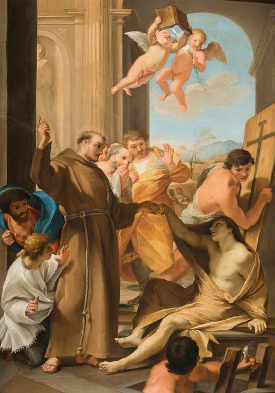 San Antonio de Padua resucitando a un muerto - Andrea Sacchi