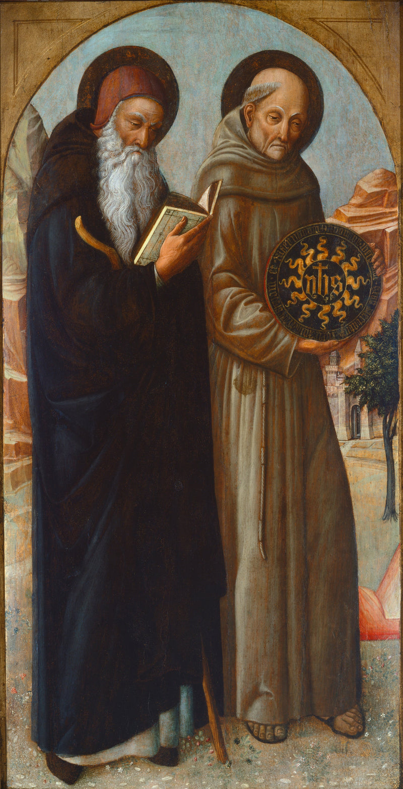 San Antón del Abad y San Bernardino de Siena - Iacopo Bellini