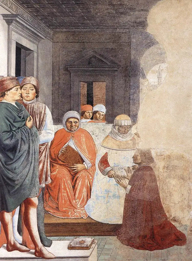 San Agustín en la Universidad de Cartago (escena 2, muro norte) - Benozzo Gozzoli