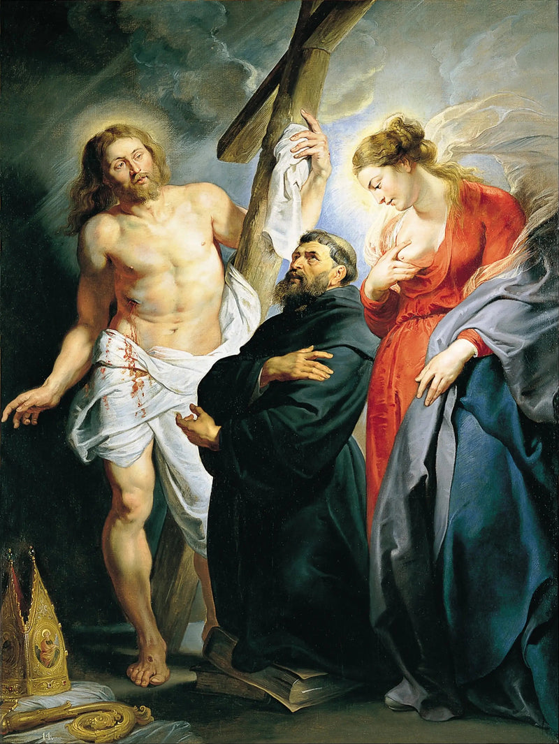 San Agustín con Cristo y la Virgen María - Peter Paul Rubens
