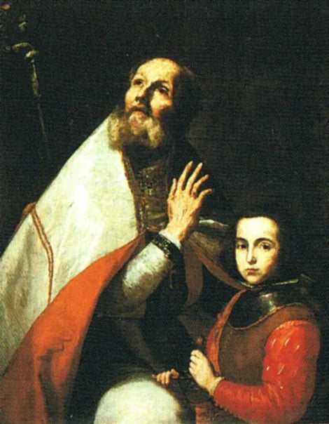 San Agustín con un niño. - Jusepe de Ribera