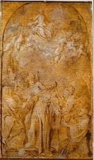 San Agustín contemplando la Trinidad - Antoine van Dyck